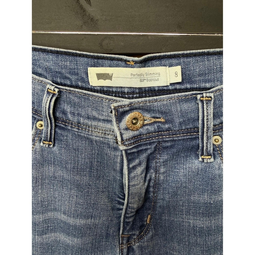 Levis 512 Bootcut Jeans Womens 8 Medium Wash Perfectly Slimming Blue Denim - Picture 2 of 16